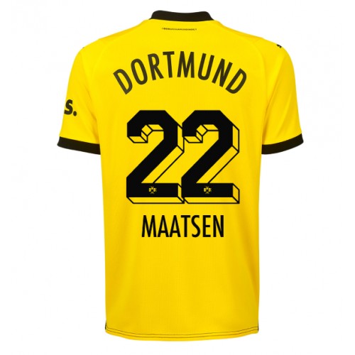 Fotbalové Dres Borussia Dortmund Ian Maatsen #22 Domácí 2023-24 Krátký Rukáv